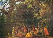 Adam  Elsheimer Predigt Johannes des Taufers oil painting